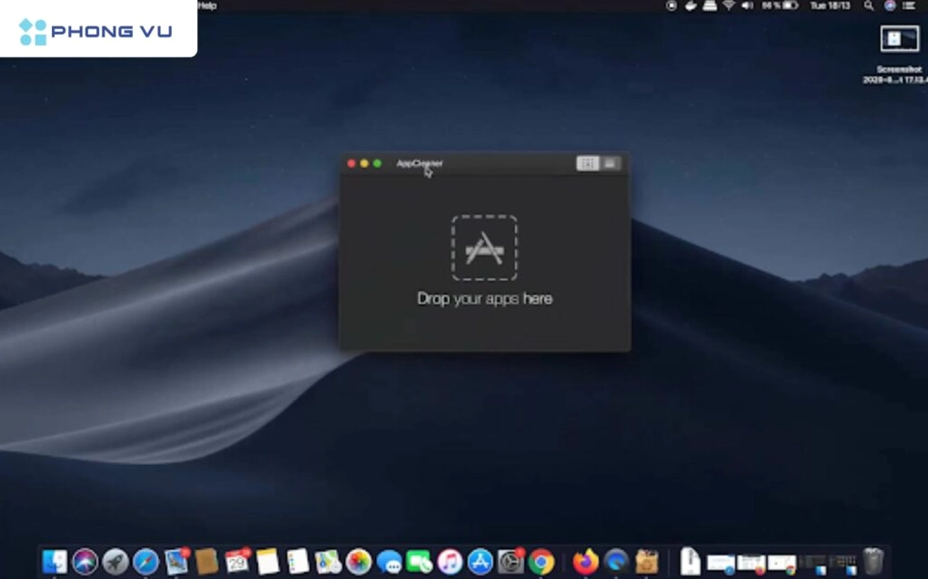 Kéo ứng dụng cần xóa vào phần mềm AppCleaner