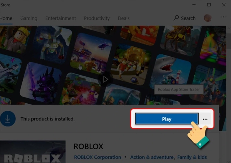 Khi cài đặt xong bạn sẽ thấy nút Play hiện ra
