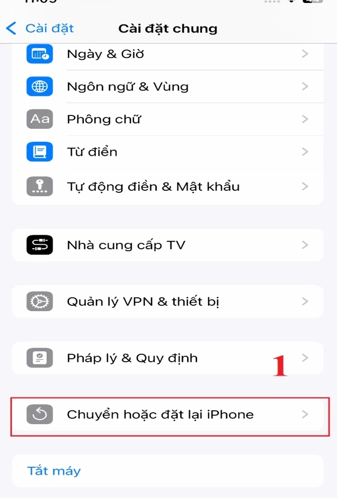 Khôi phục cài đặt mạng
