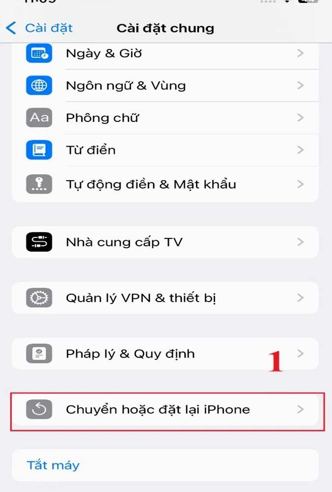 Khôi phục cài đặt mạng