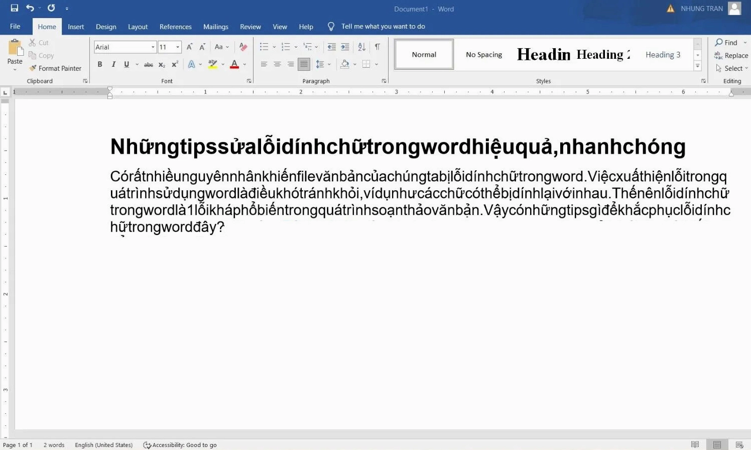 Hướng dẫn chi tiết cách sửa lỗi dính chữ trong Word chuẩn nhất năm 2026 2 Lỗi dính chữ trong Word là gì?
