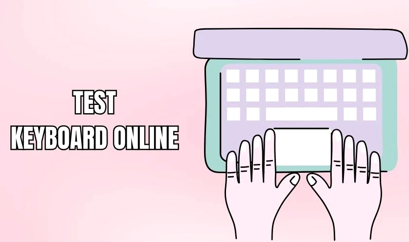 Hướng dẫn chi tiết cách test bàn phím laptop đơn giản và chính xác nhất 2 Màn hình hiển thị giao diện của một trang web kiểm tra bàn phím trực tuyến