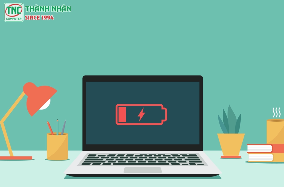 Màn hình máy tính hiển thị thông báo lỗi plugged in not charging khi cắm sạc