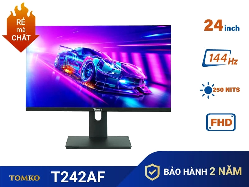 Màn hình máy tính Tomko 24 inch T242AF hiển thị rõ nét