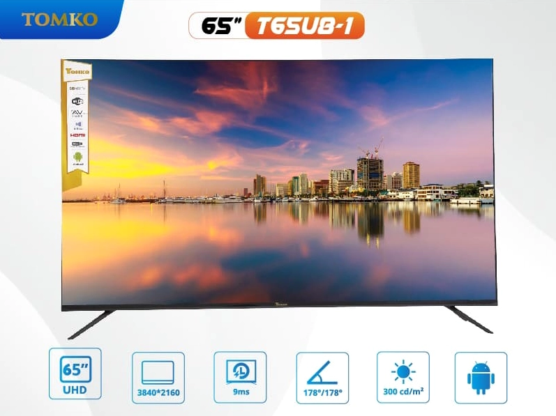 Màn hình tivi thông minh kích thước 65 inch hiển thị sắc nét