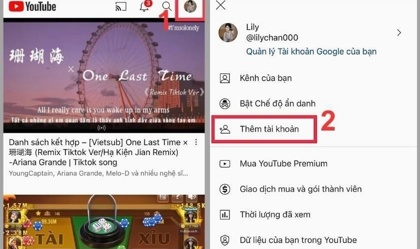 Màn hình tùy chọn thêm tài khoản Google mới vào ứng dụng YouTube Vanced thông qua MicroG
