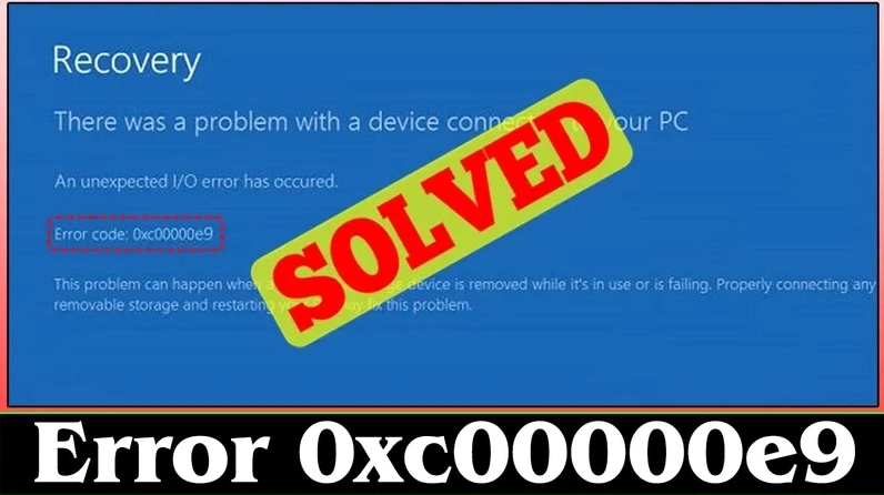 Hướng dẫn chi tiết cách sửa lỗi 0xc00000e9 trên máy tính Windows hiệu quả 1 Màn hình xanh hiển thị thông báo lỗi 0xc00000e9 trên máy tính Windows