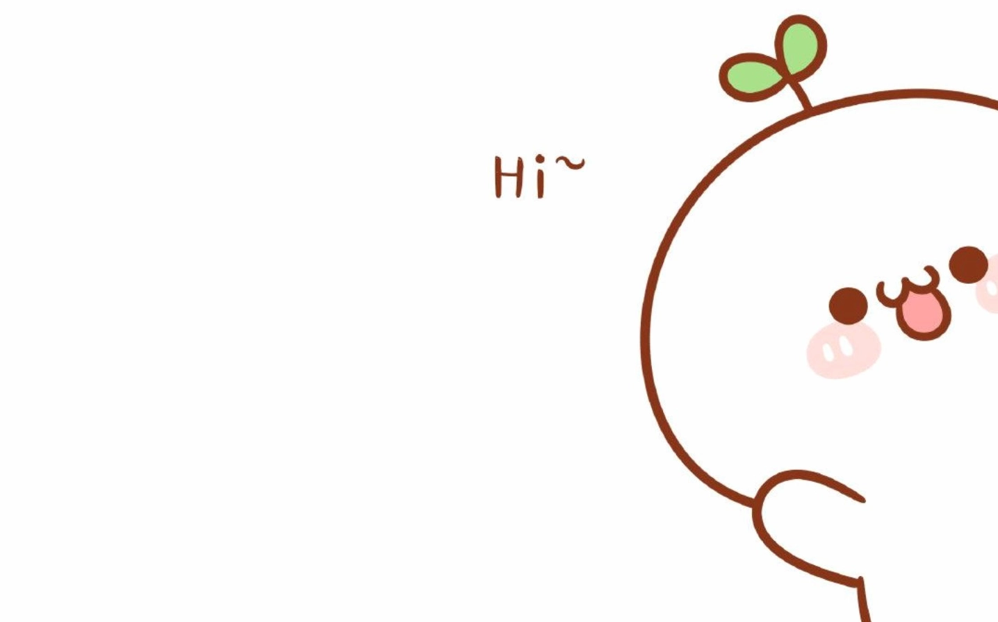 Mẫu ảnh nền máy tính dễ thương với ý nghĩa xin chào