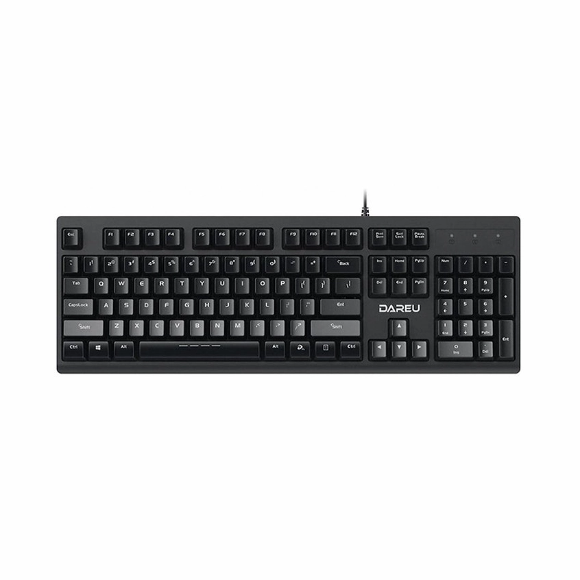 Mẫu bàn phím rời Dareu LK135 kết nối qua cổng USB màu đen phù hợp để thay thế bàn phím laptop