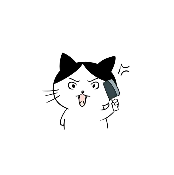 meme mèo cầm dao kiêu kỳ