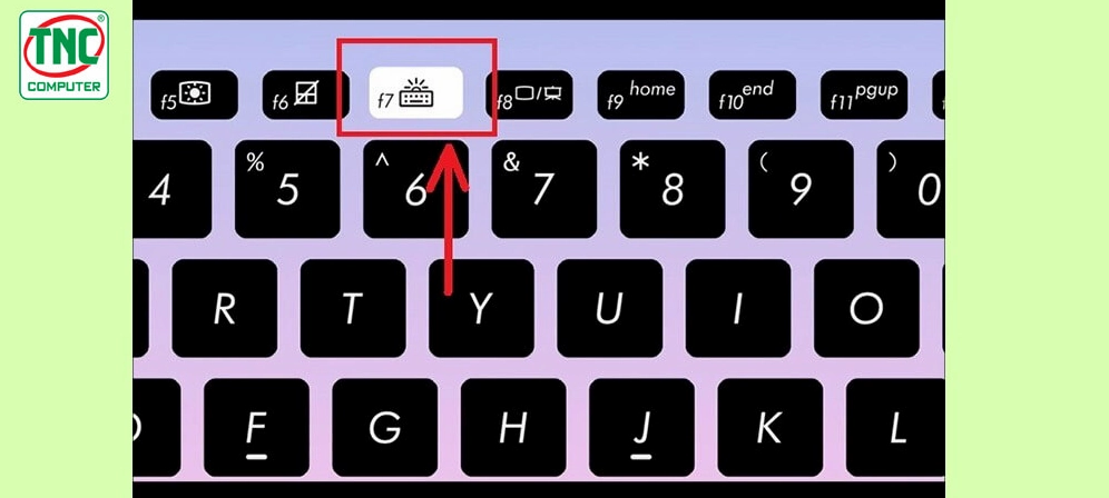 Minh họa tổ hợp phím tắt đèn bàn phím trên laptop Asus
