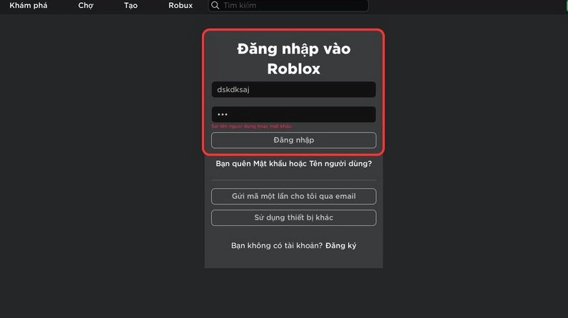 Một số biểu hiện thường gặp khi Roblox trên điện thoại gặp sự cố không thể truy cập