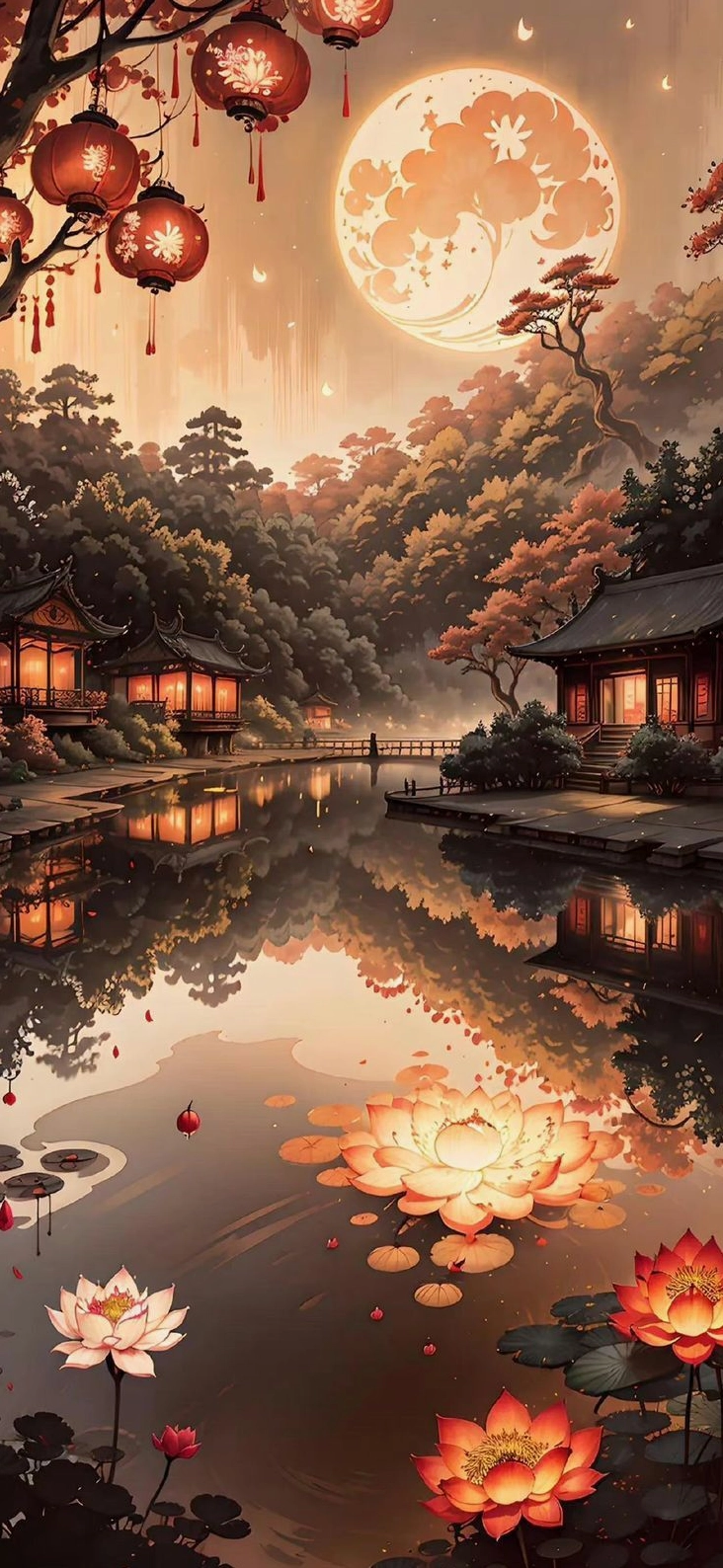 Hình nền điện thoại nhân vật quyến rũ sắc nét đẹp nhất 13 Nét đài các kiêu sa lẩn khuất sau những đóa hoa mẫu đơn rực rỡ sắc màu