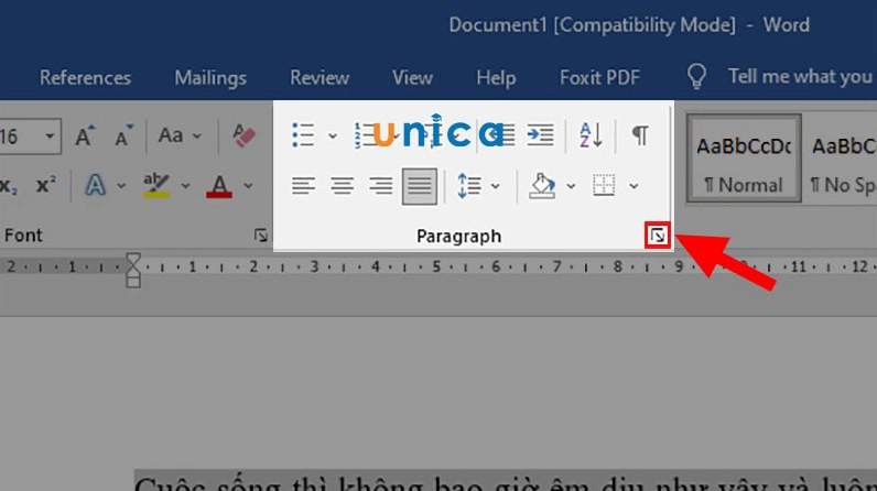 Hướng dẫn chi tiết cách sửa lỗi cách dòng trong Word cực kỳ đơn giản và nhanh chóng 2 Người dùng click chuột vào biểu tượng mũi tên hướng xuống cạnh mục Line and Paragraph Spacing để mở rộng menu tùy chọn