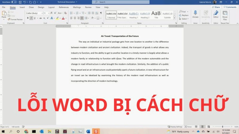 Nguyên nhân khiến Word bị cách chữ