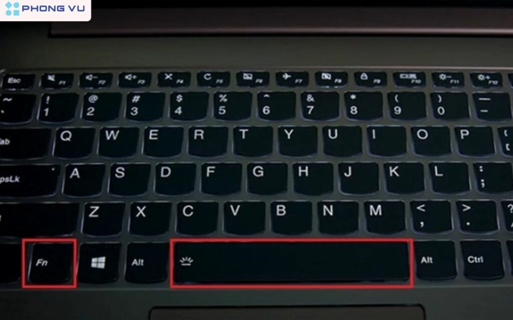 Hướng dẫn chi tiết cách mở đèn bàn phím laptop Toshiba nhanh chóng và hiệu quả 2 Nhấn phím Fn và dấu cách để bật đèn bàn phím