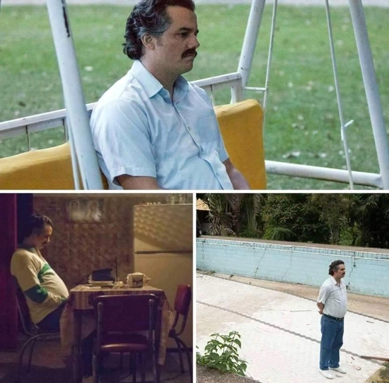 Bộ sưu tập pablo escobar meme cuốn hút và gợi cảm nhất mạng xã hội 19 Pablo Escobar ngồi buồn hiu hắt trên chiếc xích đu