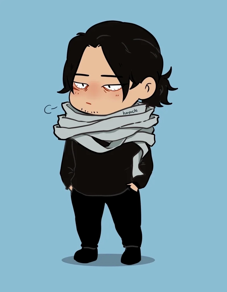 Phiên bản Aizawa chibi nhỏ nhắn nhưng vẫn giữ nguyên thần thái ngạo nghễ