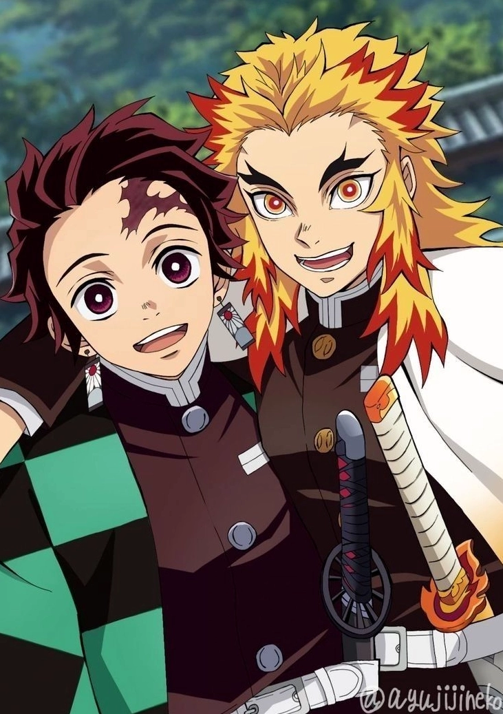 Bộ sưu tập ảnh anime Rengoku ngầu và ấn tượng nhất năm 2026 19 Rengoku x Tanjiro ánh lửa rực cháy