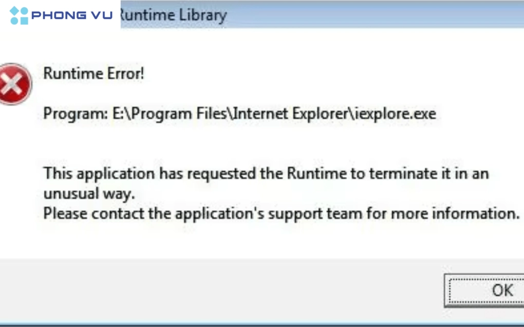 Sơ đồ minh họa các lý do chính gây nên lỗi Runtime Error trên máy tính