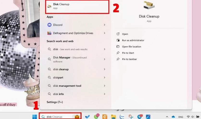 Sử dụng công cụ Disk Cleanup để dọn dẹp ổ cứng máy tính