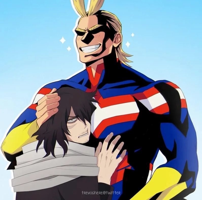 Trọn bộ ảnh anime All Might đầy uy dũng và thông tin tiểu sử 19 Sự tương tác đầy thú vị và mới mẻ giữa All Might và người đồng nghiệp Aizawa