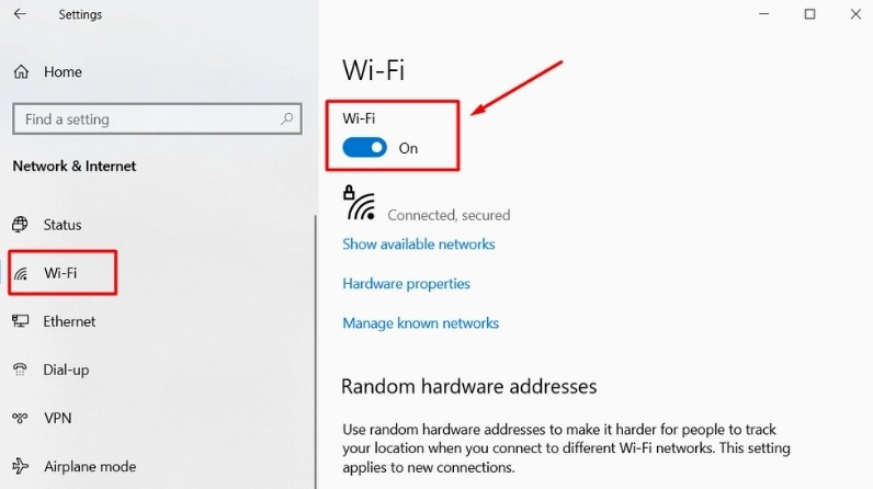 Hướng dẫn chi tiết cách mở wifi trên laptop dell nhanh chóng và hiệu quả 3 Thao tác chuyển đổi trạng thái mạng từ tắt sang bật trên giao diện hệ thống Windows