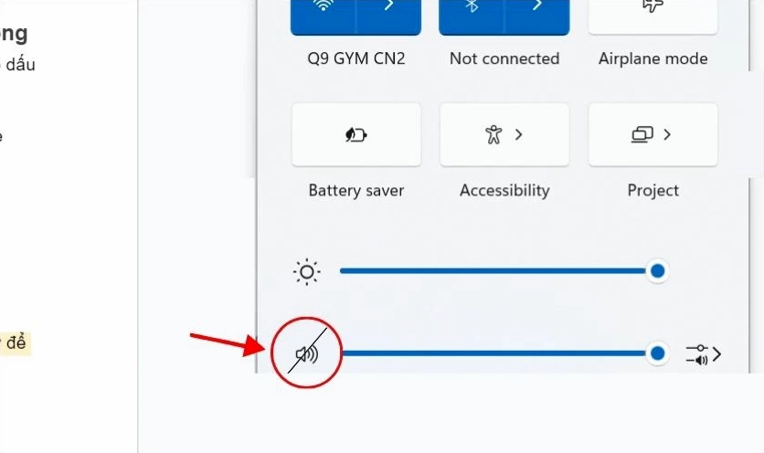 Thao tác kiểm tra mức âm lượng trên thanh taskbar của máy tính
