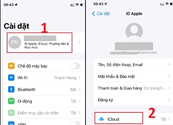 Thao tác kiểm tra trạng thái hoạt động của các dịch vụ Apple ID và iCloud trên hệ thống