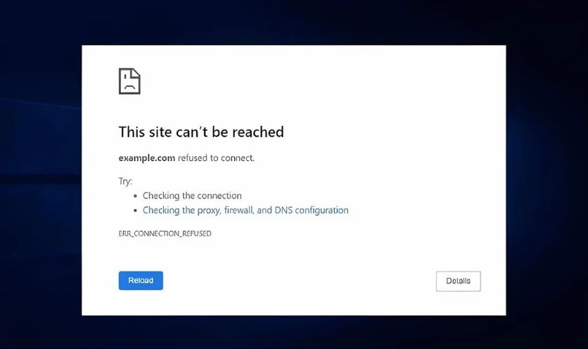 Hướng dẫn chi tiết cách sửa lỗi err_connection_refused trên điện thoại Android và iOS hiệu quả 1 Thông báo lỗi ERR_CONNECTION_REFUSED trên màn hình trình duyệt điện thoại