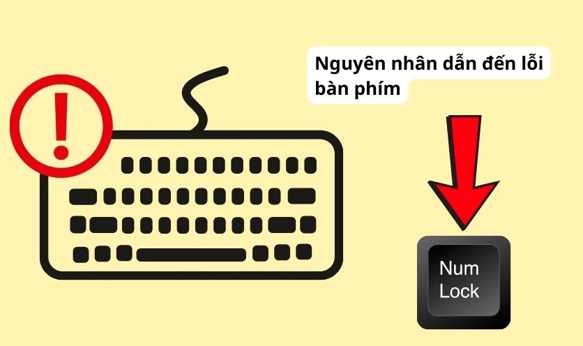 Tính năng Numlock vô tình được kích hoạt khiến bàn phím gõ chữ ra số