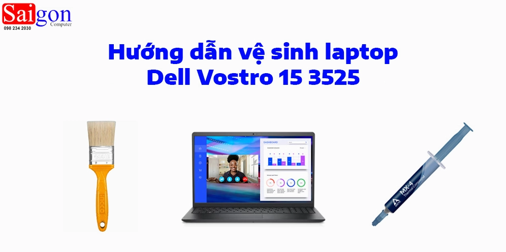 Tổng quan mặt đáy của chiếc laptop Dell Vostro 15 trước khi tiến hành tháo lắp