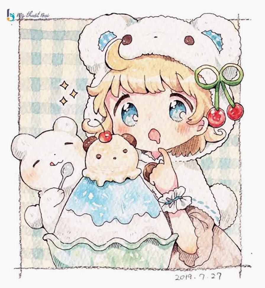 Bộ sưu tập hình vẽ cô gái mạnh mẽ cá tính cuốn hút nhất 2026 16 Tranh vẽ anime dễ thương quyến rũ