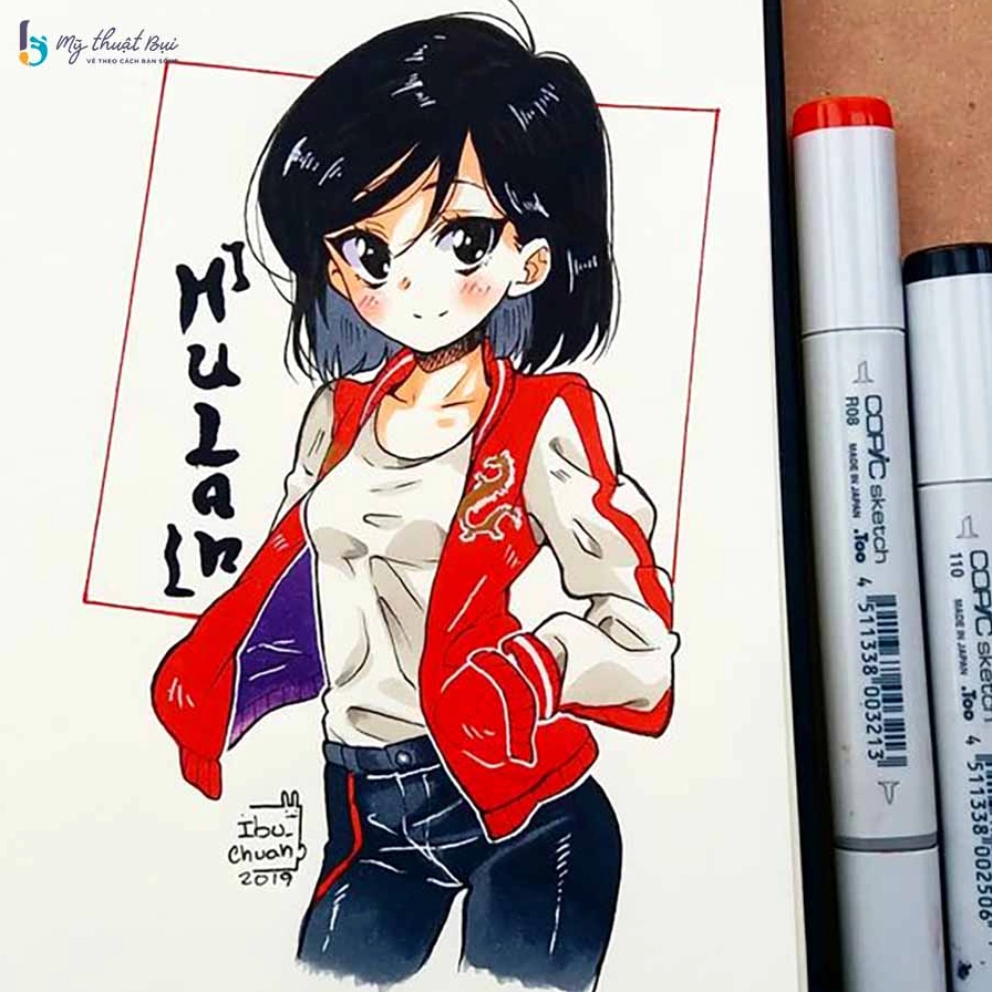 Bộ sưu tập hình vẽ cô gái mạnh mẽ cá tính cuốn hút nhất 2026 11 Tranh vẽ anime đẹp cuốn hút