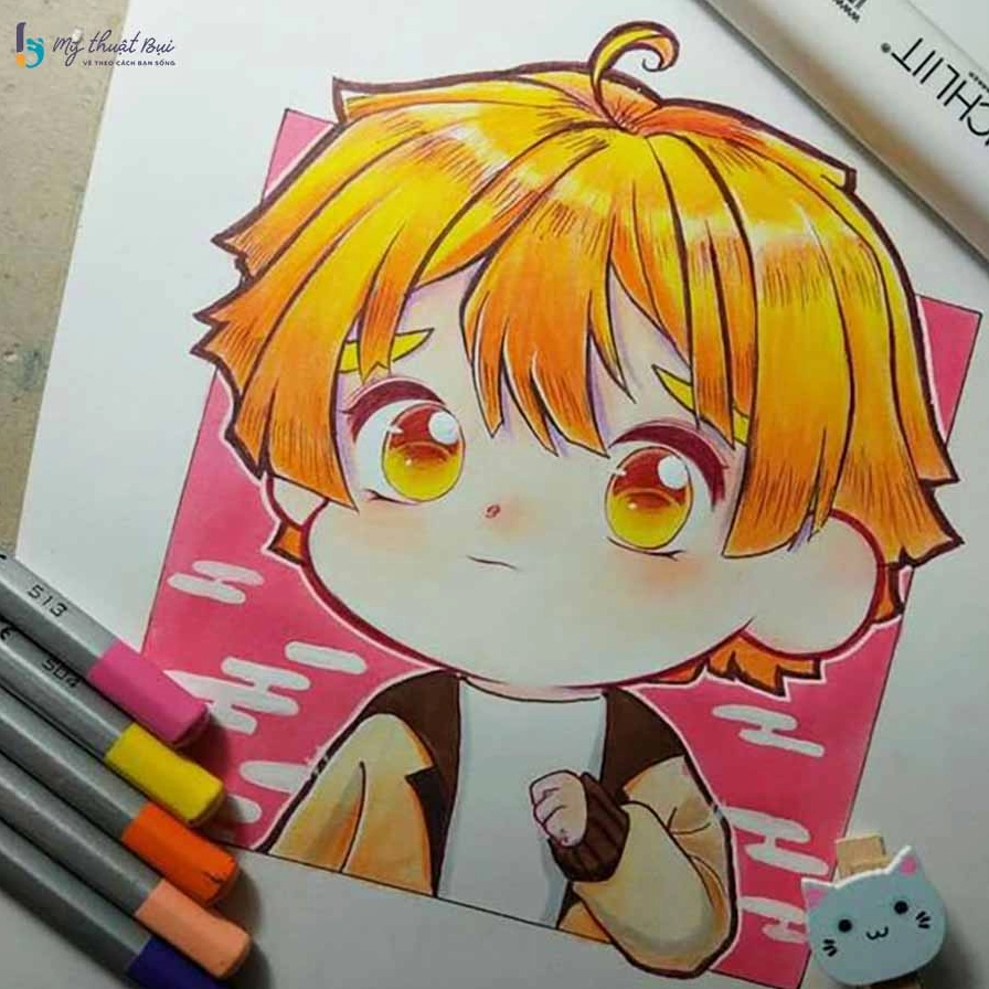 Bộ sưu tập hình vẽ cô gái mạnh mẽ cá tính cuốn hút nhất 2026 15 Tranh vẽ chibi anime dễ thương nhưng vẫn ngầu