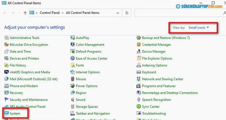 Truy cập vào phần System trong Control Panel hoặc Settings để điều chỉnh cấu hình hệ thống