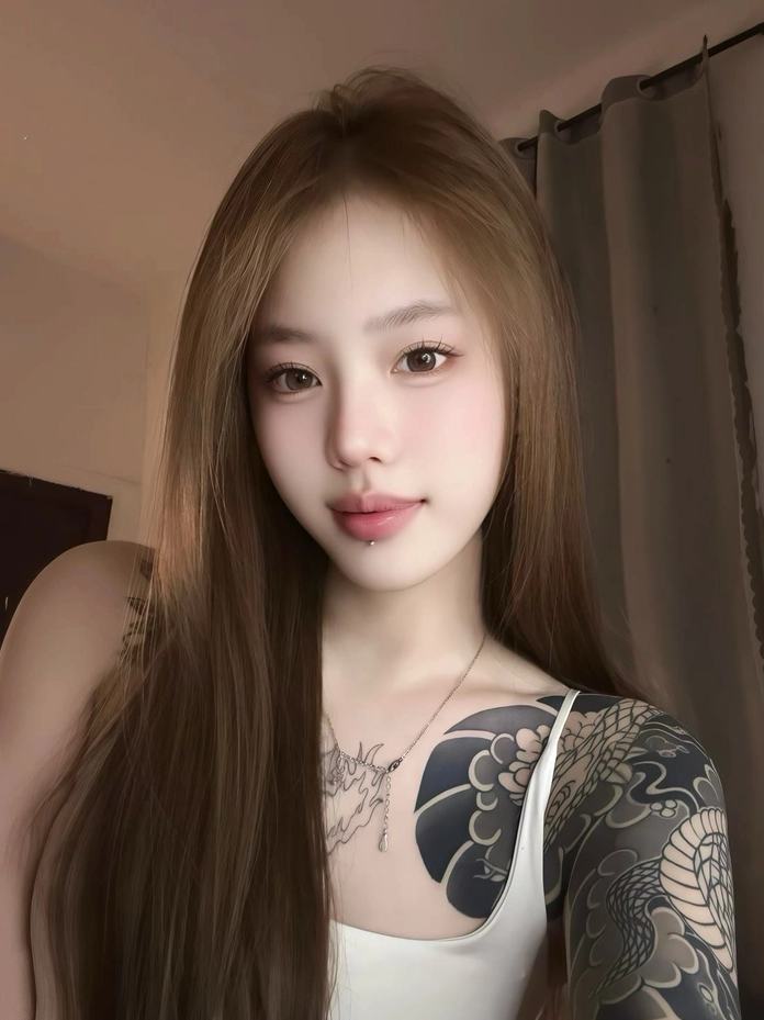 Vẻ đẹp cuốn hút ánh nhìn của cô gái xăm hình