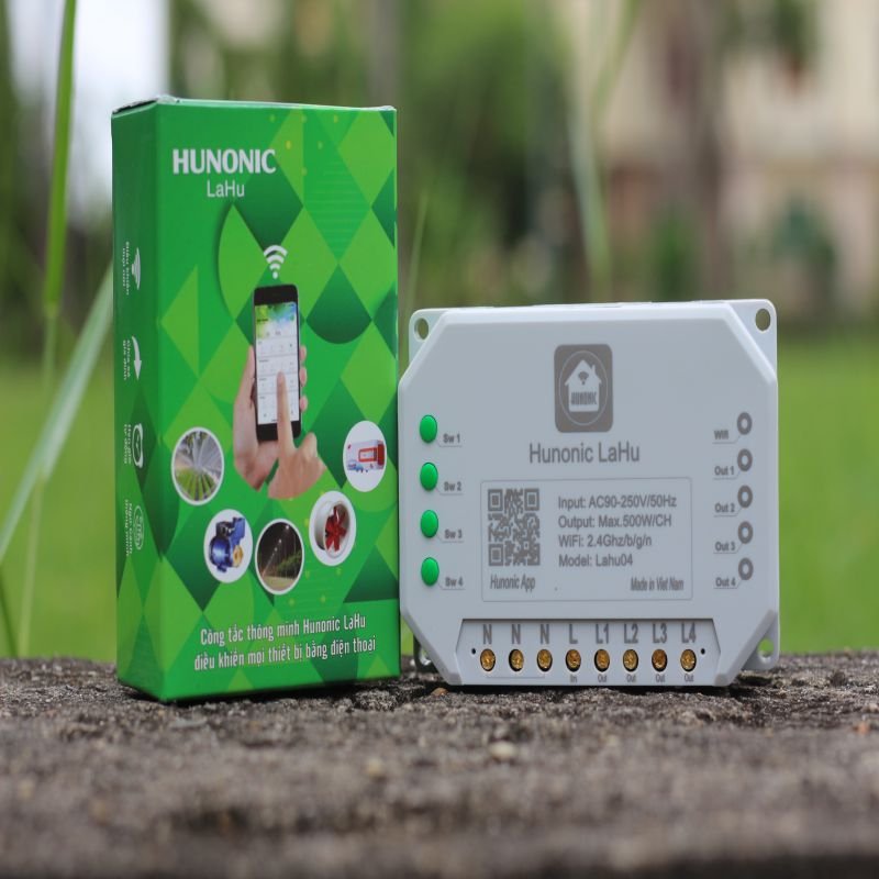 Công tắc Hunonic Lahu 4 kênh (500W/1 kênh) cong tac lahu 4 kenh 3