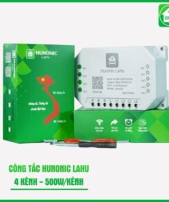 Công tắc thông minh Hunonic Lahu 4 kênh ( 500w/kênh) 4 cong tac lahu 4 kenh 8