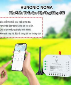 Điều Khiển Thiết Bị Từ Xa Qua Điện Thoại Dùng Sim - Điều Khiển Máy Bơm Từ Xa - Noma 4 Kênh 4 cong tac thong minh noma 4
