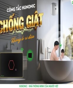 Công Tắc Chống Giật Hunonic Datic Màu Đen - Chống Giật Nóng Lạnh 5 chống giật nóng lạnh