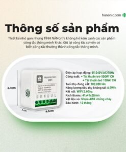 Biến Công Tắc Thường Thành Công Tắc Thông Minh - Hunonic Mini 1 hunonic mini 2
