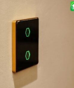 công tắc wifi mặt vuông 3 nút màu đen