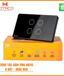 Công Tắc Cảm Ứng Datic Wifi 4 Nút Màu Đen Chính Hãng Giá Tốt 1 4 nut mau den datic 14