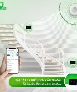 Công Tắc Chính Liên Kết Cầu Thang Wifi Datic Màu Đen 3 cong tac lien ket cau thang datic 6