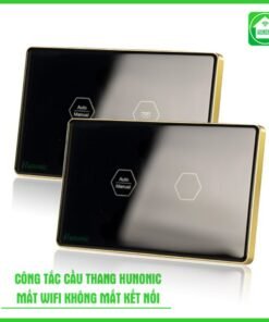 Công Tắc Chính Liên Kết Cầu Thang Wifi Hunonic Màu Đen Viền Vàng 5 cong tac lien ket cau thang hunonic den 1