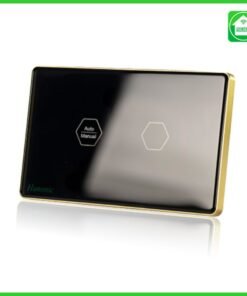 Công Tắc Chính Liên Kết Cầu Thang Wifi Hunonic Màu Đen Viền Vàng 3 cong tac lien ket cau thang hunonic den 3