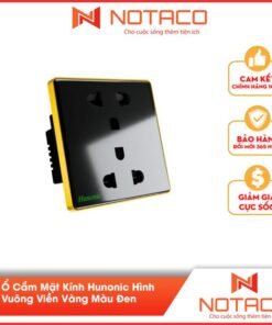 Ổ Cắm Mặt Kính Hình Vuông Màu Đen Chính Hãng Giá Tốt