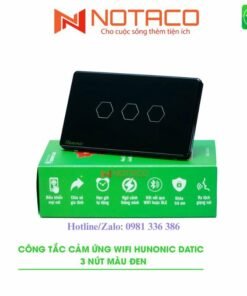 Công tắc cảm ứng 3 nút màu đen