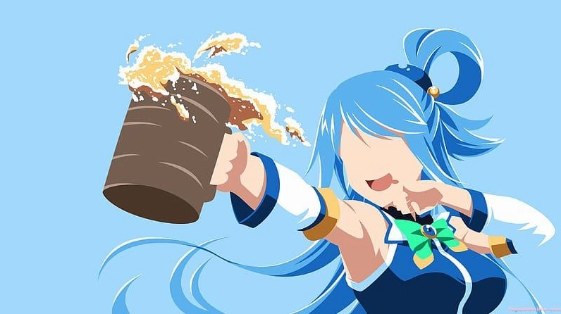 Ảnh anime Aqua nổi bật với đôi mắt xanh ngọc